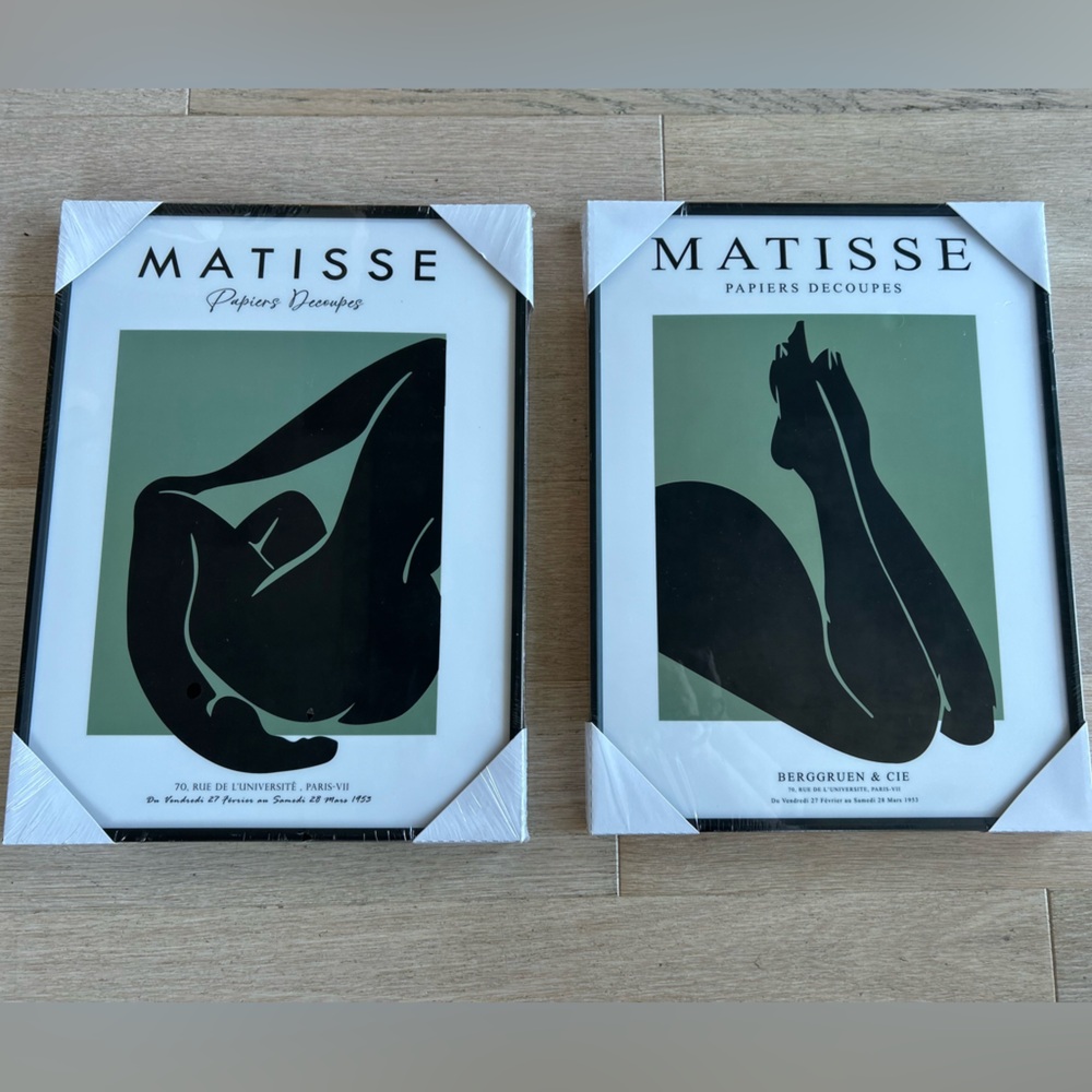Matisse Papiers Découpés Art Set - Black Silhouettes on Green